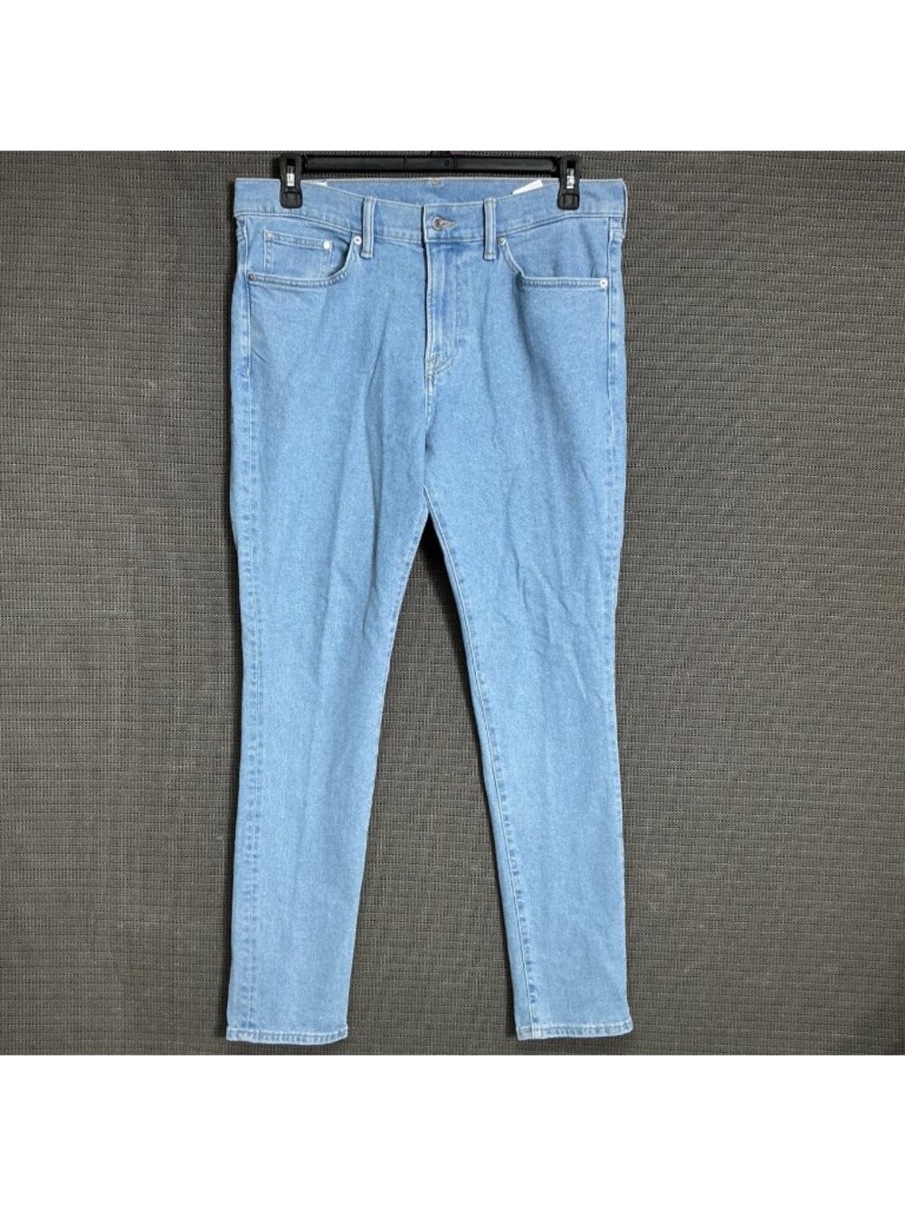 H&M Mens Size 36x32 Blue Skinny Fit Light Wash 5 Pocket Denim Jeans